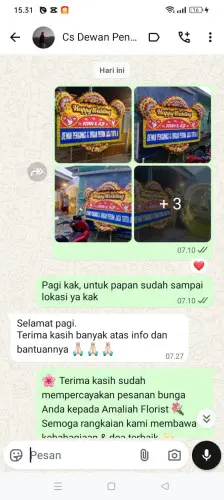 Testimonial Papan Bunga Pernikahan kiangroke